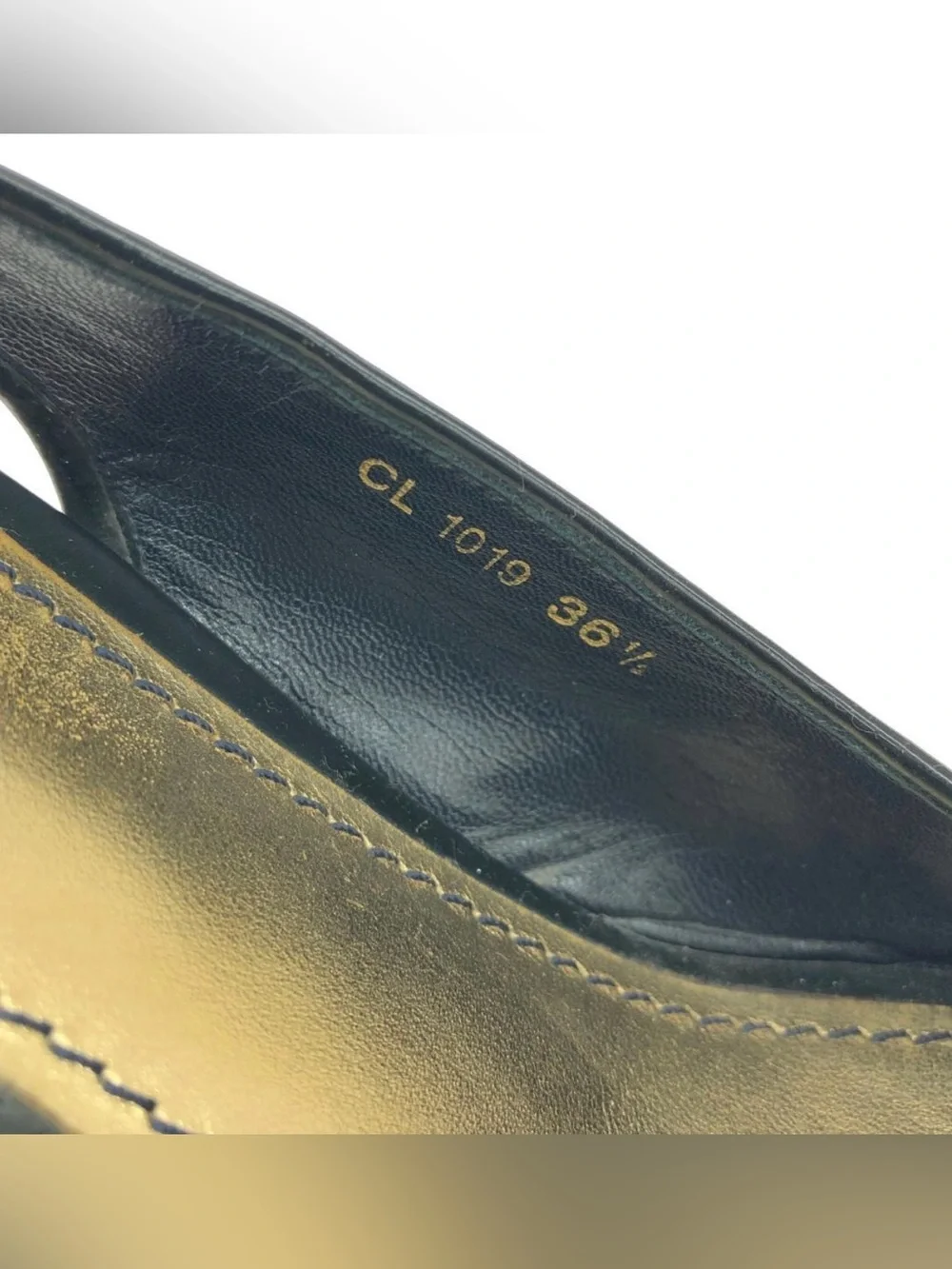 Louis Vuitton Denim/Patent Leather Espadrille Wedge Sandals | Size 6.5 US (36.5)